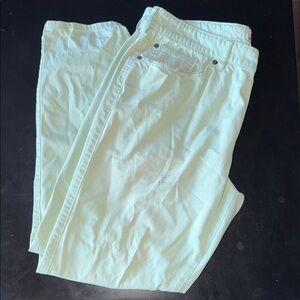 Peter Millar Pants Mens 36 Green Cotton Chino Casual Golf Pre-Loved